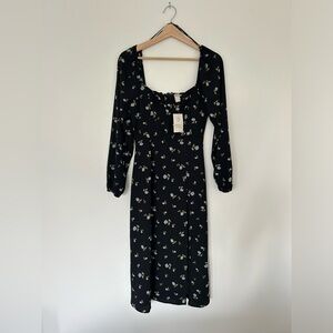forever 21 black floral bustier dress